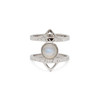 Aloha Gaia Athena Ring - Rainbow Moonstone