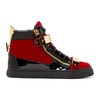 Giuseppe Zanotti Red Velvet High Top Sneakers