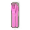 Monbento Pocket Color pink - The biodegradable-plastic cutlery set