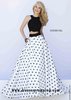 Cheap Sherri Hill 32215 Ivory Black High Neckline Two Piece Perf