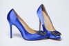 Manolo Blahnik Hangisi 110mm Satin Pump, Cobalt Blue