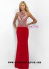 2016 Blush Prom 11091 Alluring Halter Open Back Evening Gown