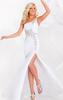 ELEGANT LONG WHITE TAILOR MADE EVENING PROM DRESS (LFNAL0444)