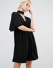 Lost Ink Lost Ink High Neck Choker Smock Dress