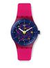 Часы Swatch SUTR401 Sistem Pink Blue White Date Dial Silicone Band Unisex Watch NEW