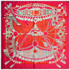 Hermes Silk Carre "Parures Precieuses" red-pink