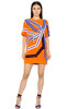 Emilio Pucci Geometric Print T-shirt Dress Orange