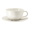 Teacup and saucer, off-white