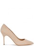 Manolo Blanhik BB 90 light sand suede pumps