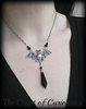 Elegant Gothic bat necklace.