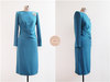 Wrap up Lady Dress | s | 1970s japanese vintage | 1940s inspired green wiggle dress