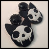 Girly Kitten Cat Skull Dangle Plugs