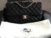 Chanel classic flap in caviar