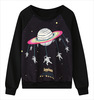 Funny Astronaut Cartoon Printing Sweatshirt