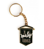 I Make Things Enamel Keychain - Black