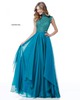 Jade Beaded Bodice Sherri Hill 51687 A Line Long Chiffon Evening Gowns 2018