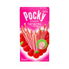 Палочки печенья в клубничном шоколаде Pocky Glico с кусочками клубники, в виде Сердечек. 58г., Япония