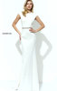 Elegant Sherri Hill 50646 Jeweled Fitted Low Back Ivory Prom Gown Long