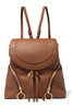 Olga medium textured-leather backpack