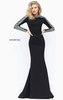 Long Sleeved Black Sherri Hill 50611 Cutout Beading Slim Prom Dress Spring 2017