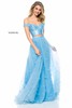 2 Piece Sherri Hill 52046 Beaded Light Blue A Line Long Net Prom Dresses 2018