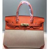 Hermes Birkin Bag Canvas Gold Hardware In Orange