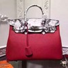 Hermes Birkin Bag Serpentine Leather Gold Hardware In Red