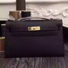 Hermes Kelly Bag 23cm Epsom Leather Gold hardware In Black