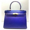 Hermes Kelly Bag Togo Leather Gold Hardware In Blue