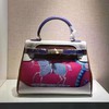 Hermes Kelly Graffiti Bag 28cm Togo Leather Gold Hardware In White