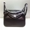 Hermes Lindy Bag Calfskin Leather Palladium Hardware In Black