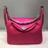 Hermes Lindy Bag Calfskin Leather Palladium Hardware In Rose