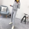 Juicy Couture Pure Color Velour Tracksuit 623 2pcs Women Suits Grey