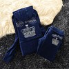 Juicy Couture Studded Bright Crown Velour Tracksuit 31059 2pcs Women Suits Navy