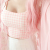 pink gingham top