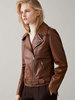 NAPPA LEATHER BIKER JACKET WITH BELT