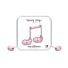 Happy plugs in-ear pink marble headphones