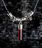 Blood Vial Test Tube Necklace with Death Skulls