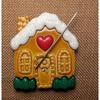 Gingerbread house needle minder by Madame Needle