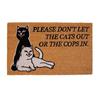 DON'T LET THE COPS IN DOOR MAT (BROWN)