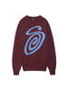 Stussy Curly Burgundy Sweater