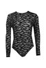 Beth Long Sleeve Halloween Bat Print Mesh Bodysuit | Boohoo