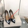 JIMMY CHOO LOVE 100 SUEDE PUMPS WITH WHITE JC EMBLEM BLACK