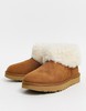 UGG Classic Mini Fluff ankle boots in chestnut