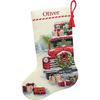 Santa's Truck Christmas Stocking-Dimensions