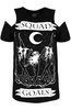 Black witches cold shoulder T-shirt Squad Goals