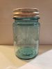 Aqua Blue Glass Jar