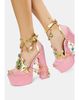 CROWNED CHARMER PLATFORM HEELS