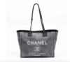 Chanel Small Grey Deauville Tote