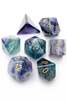 Purple Fluorite Gemstone Dice Set